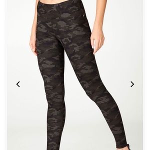 Fabletics Mid-rise Powerhold Charcoal Camo Legging
